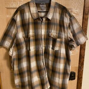 Carhartt Men's Casual Plaid Shirt - Brown and Tan